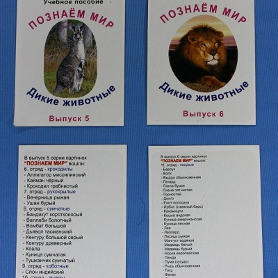 Комплект учебного пособия для дошкольников Познаём мир Дикие животные 5 выпуск